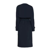 Womens Navy Blue Long Coat